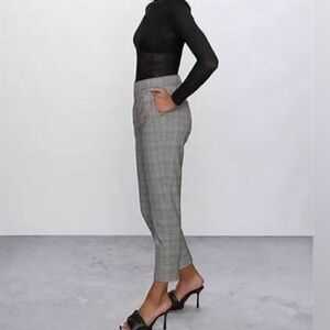 Babaton Aritzia Houndstooth Conan Ankle Cropped Pants Tailored Fit